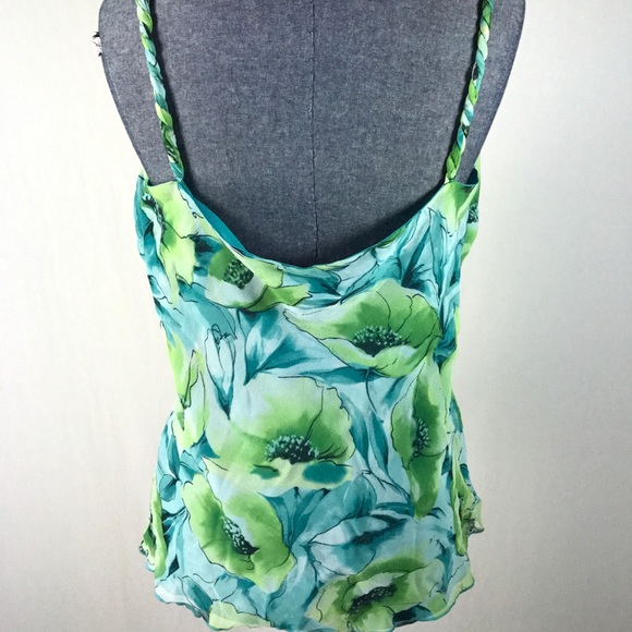 Giozgio Fiorline 100% Silk Spring Blouse Top M - Picture 6 of 8